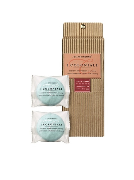 I Coloniali Effervescent Bath Tablets with Ginseng, 9 oz.