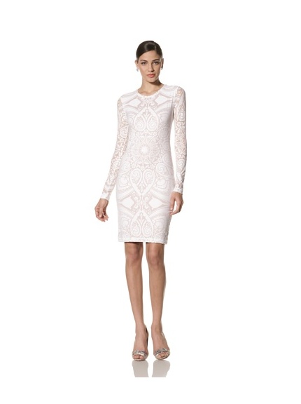 Jonathan Saunders Women's Devore Long Sleeve Dress (Optic Whtie)