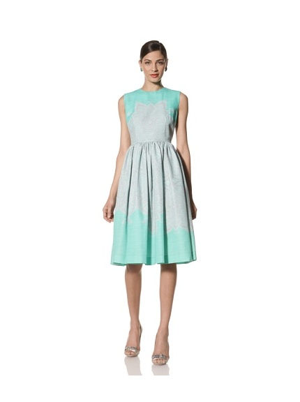 Jonathan Saunders Women's Caro Sleeveless Dress (Star Jade)