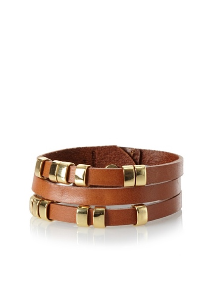 Linea Pelle Sliced Cuff with Sliders, Natural