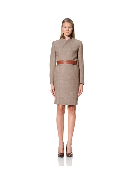 MARTIN GRANT Women's Slim Belted Coat (Camel)