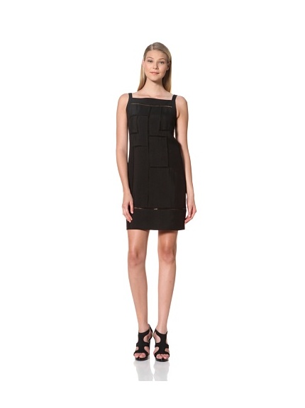 MARTIN GRANT Women's Day Ladder Dress with Boat Neck (Black)