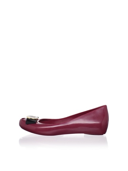 Melissa Women's Ultragirl Jason Ballerina Flat (Burgundy)