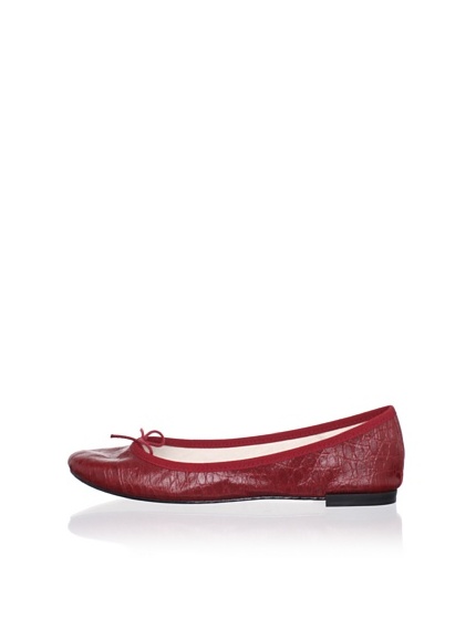 REPETTO Women's BB Croc Ballet Flat (Dark Red)