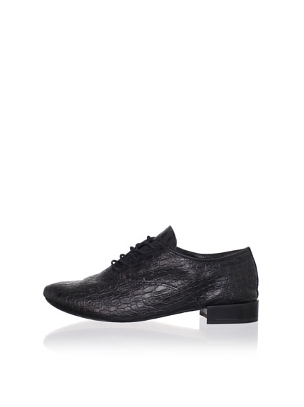 REPETTO Women's Zizi Croc Print Oxford (Black)