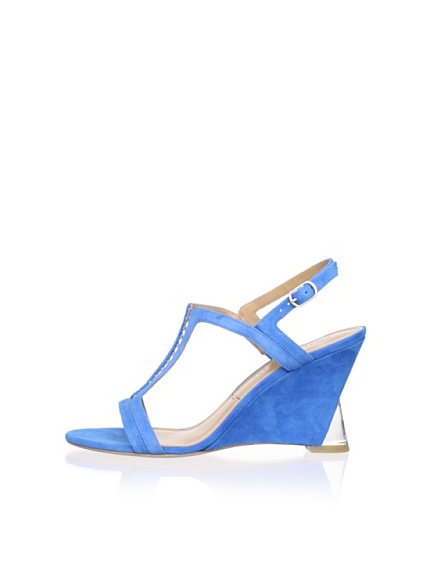 Sigerson Morrison Women's Dynn Wedge Sandal (Blue)