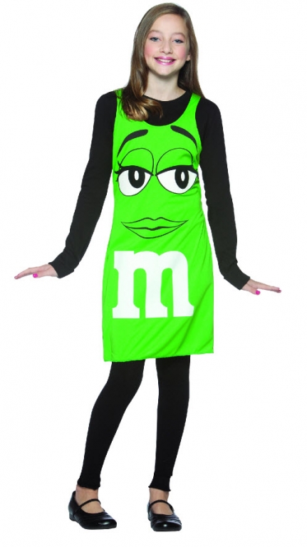 Green M&M Tank Dress Costume - Click Image to Close