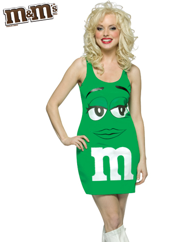 M&m Tank Dress Green Adult Costume