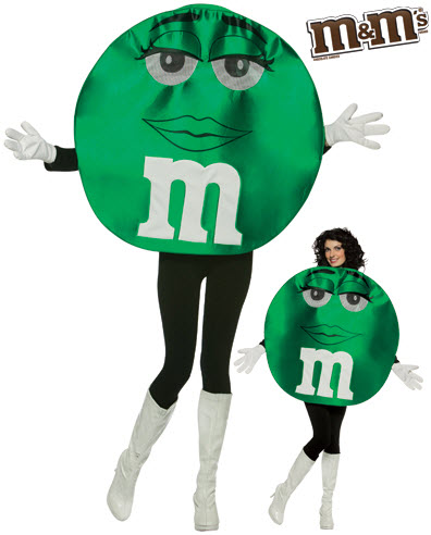 M&Ms Green Deluxe Adult Costume - Click Image to Close