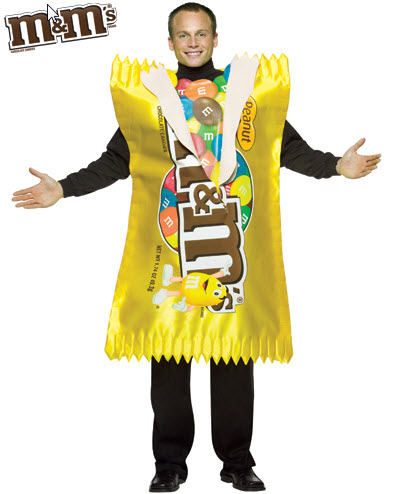 M&M Peanut Wrapper Tunic Adult Costume - Click Image to Close