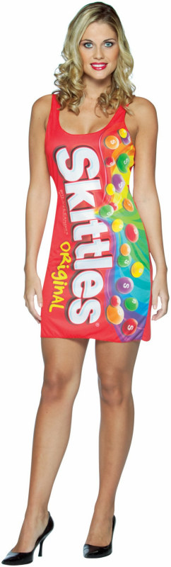 Skittles Tank Dress Adult Costume - Click Image to Close