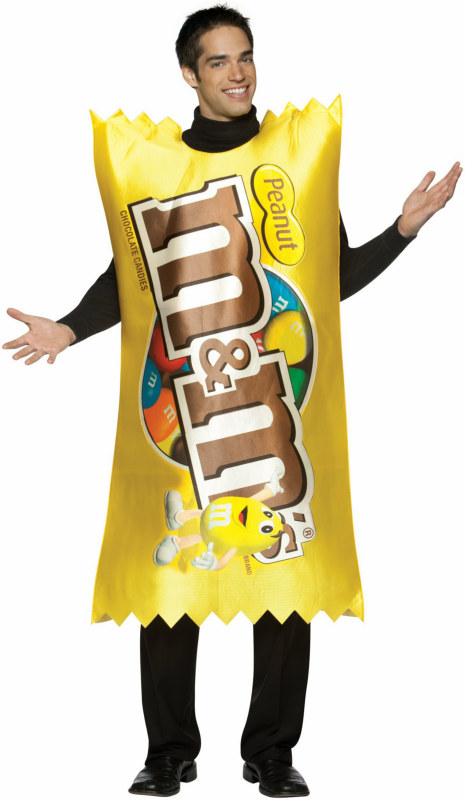 M&M's Peanut Wrapper Adult Costume - Click Image to Close