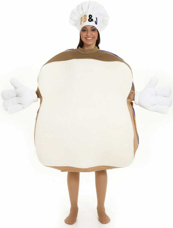 Peanut Butter & Jelly Sandwich Adult Costume - Click Image to Close