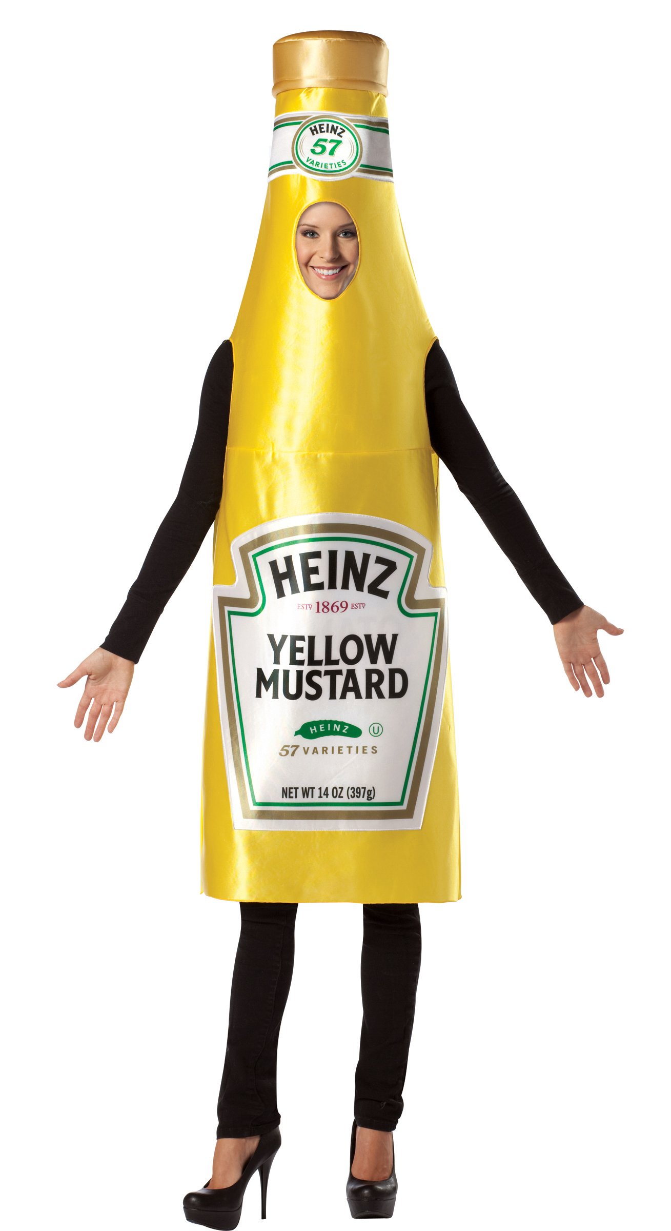 Heinz Classic Mustard Bottle Adult Costume - Click Image to Close