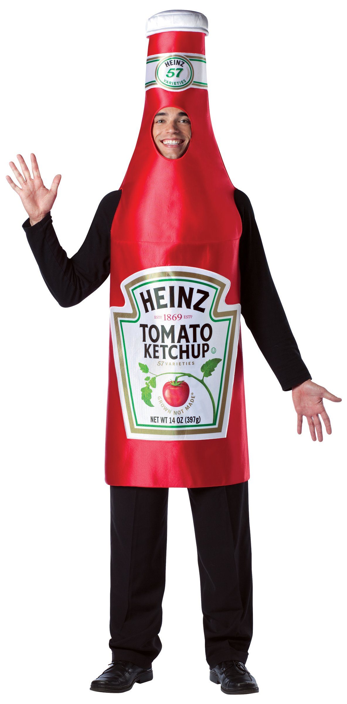 Heinz Classic Ketchup Bottle Adult Costume - Click Image to Close