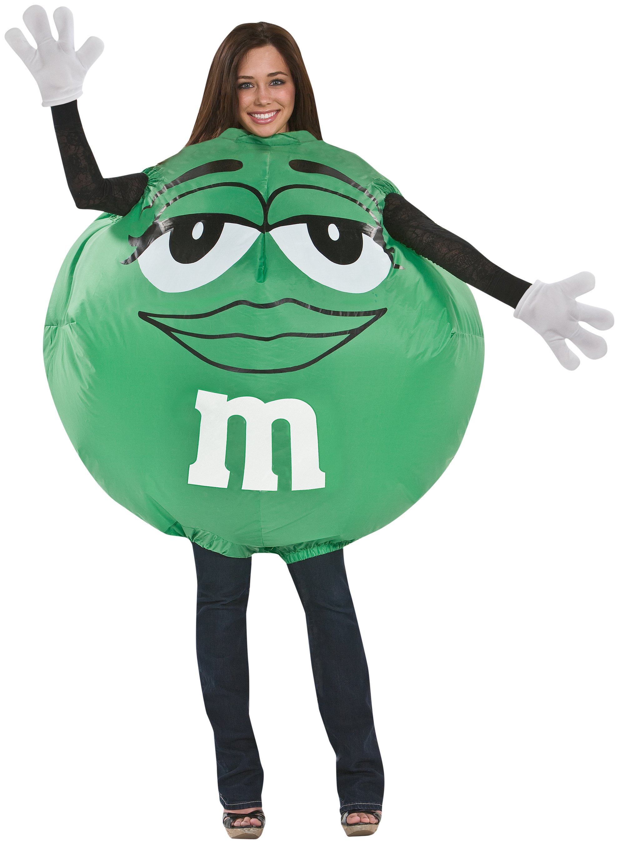 Green M&M Inflatable Adult Costume [Food Costumes and Beverages Cost] - In Stock : About Costume Shop