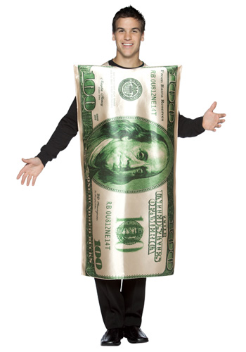 100 Dollar Bill Costume - Click Image to Close