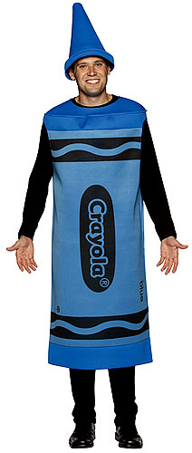 Adult Blue Crayon Costume - Click Image to Close