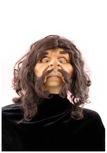 Caveman Mask with Wig - Click Image to Close