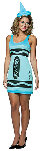 Sexy Sky Blue Crayon Dress - Click Image to Close