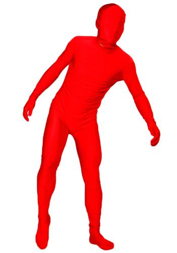 Mens Red Invisible Man Costume - Click Image to Close
