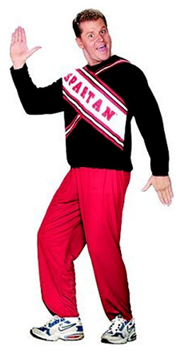 Mens Spartan Cheerleader Costume - Click Image to Close