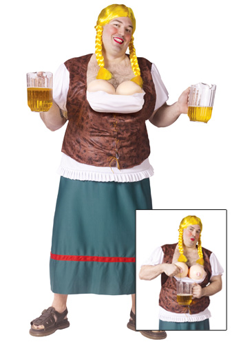 Plus Size Mens German Beer Girl - Click Image to Close