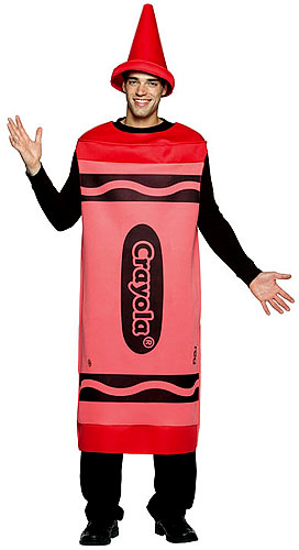 Adult Red Crayon Costume - Click Image to Close