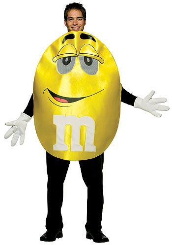 Adult Yellow M&M Costume - Click Image to Close