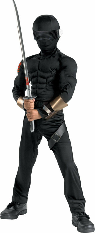 GI Joe - Snake Eyes Classic Muscle Child Costume - Click Image to Close