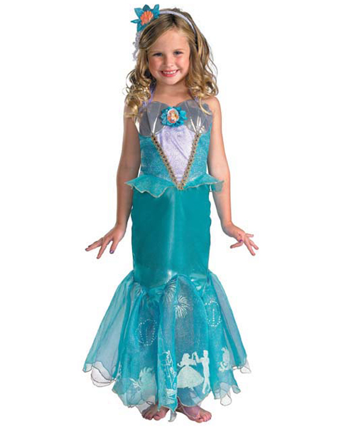 Girls Disney Prestige Ariel Costume - Click Image to Close