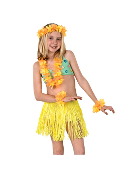 Yellow Mini Skirt Set Costume for Child - Click Image to Close