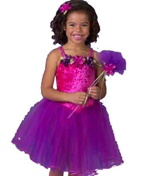 Child Deluxe Fuschia Tahitian Flower Dress Costume - Click Image to Close