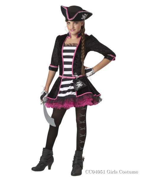 High Seas Pirate Tween Costume - Click Image to Close