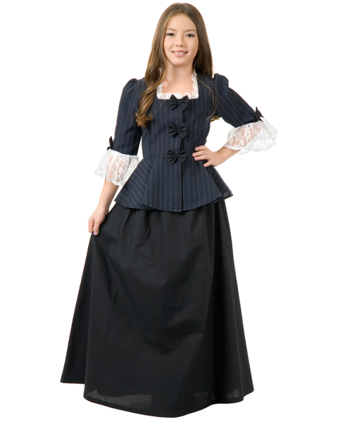 Childs Colonial Girl Martha Washington Costume - Click Image to Close