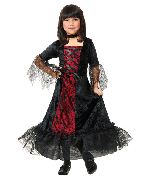 Girls Gothic Vampira Costume - Click Image to Close