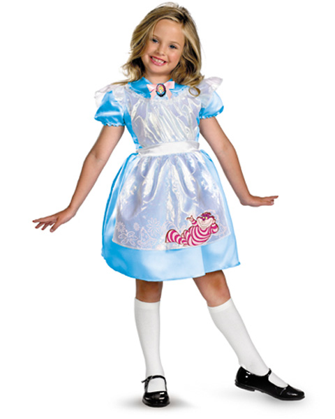 Classic Disney Alice In Wonderland Girls Costume