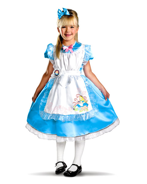 Deluxe Disney Alice In Wonderland Girls Costume - Click Image to Close