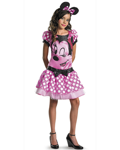 Deluxe Disney Pink Minnie Mouse Girls Costume - Click Image to Close