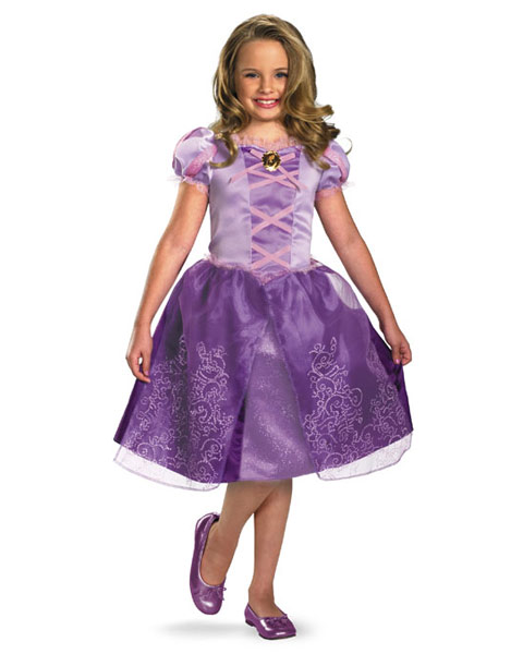 Classic Disneys Tangled Rapunzel Girls Costume - Click Image to Close