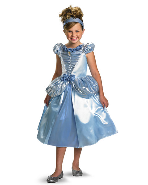 Deluxe Shimmer Disney Cinderella Girls Costume - Click Image to Close