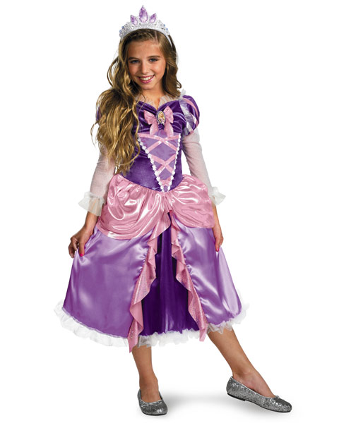 Deluxe Shimmer Disneys Tangled Rapunzel Girls Costume - Click Image to Close