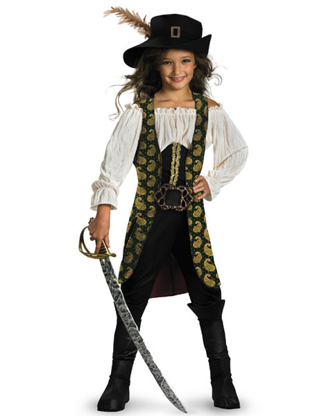 Deluxe Pirates of the Caribbean Angelica Girls Costume - Click Image to Close