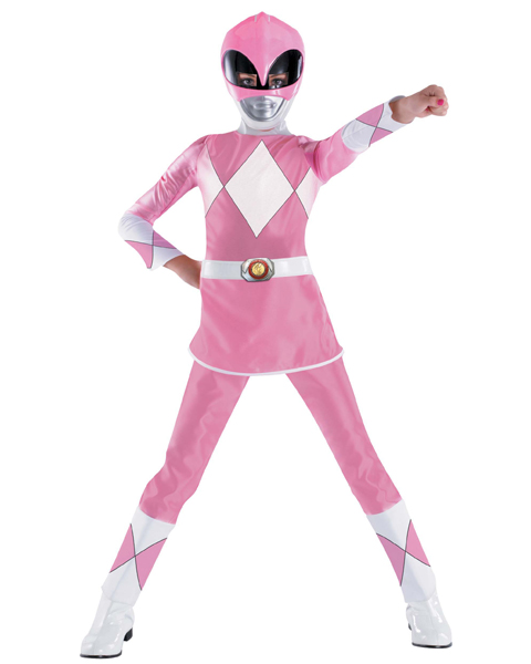 Girls Pink Deluxe Power Ranger Costume - Click Image to Close