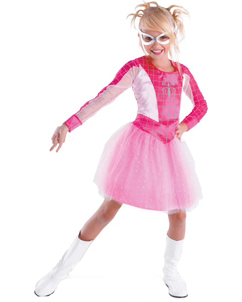 Girls Pink Suited Spider-Girl Costume - Click Image to Close