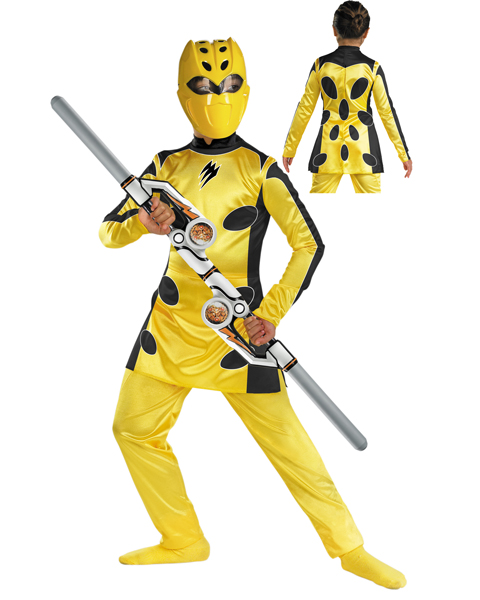 Jungle Fury Yellow Power Ranger Deluxe Costume Forchild - Click Image to Close