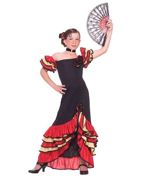 Girls Flamenco Girl Costume