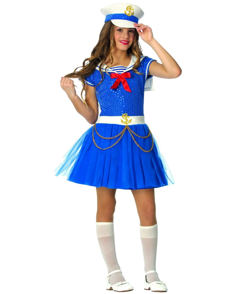 Childs Sailor Girl Costume - Click Image to Close