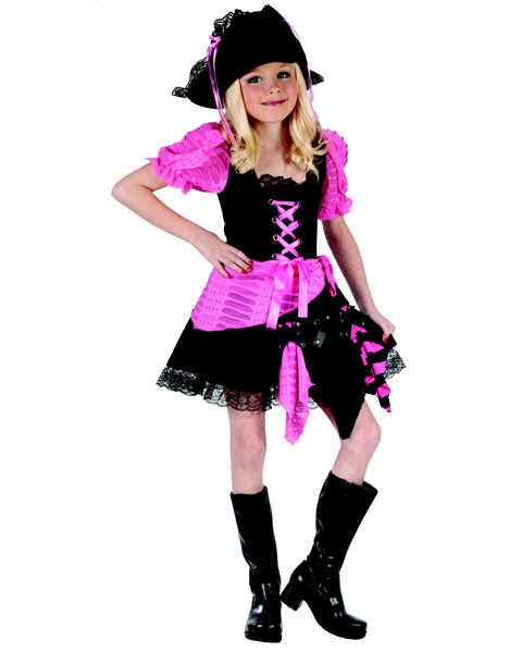 Chlid Pink Punk Pirate Costume - Click Image to Close