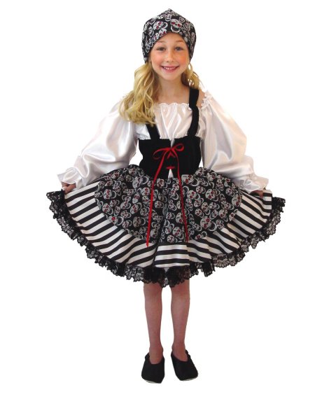 Child Skull Pirate Princess w/Headpiece - Click Image to Close